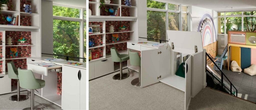 full-service-interior-designer-chicago-il-kids-emporium-play-house-library-with-pull-out-desk-hidden-entrance-to-slide-thoughtful-home-furnishings