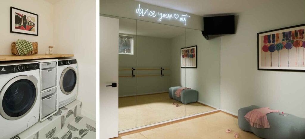 kp-home-lincoln-park-il-curating-a-meaningful-art-collection-in-your-home-renovated-laundry-room-with-laundromat-art-dance-studio-neon-lights-contemporary-home-remodel