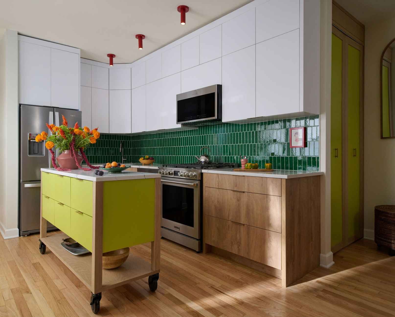 kp-home-60614-lincoln-square-kitchen-and-bathroom-renovation-fresh-vibrant-kitchen-island-on-casters-emerald-green-backsplash-white-cabinets-personal-design
